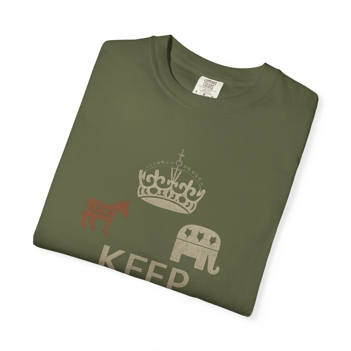""KEEP CALM AND BLAME THE OTHER PARTY" Unisex Garment-Dyed T-shirt