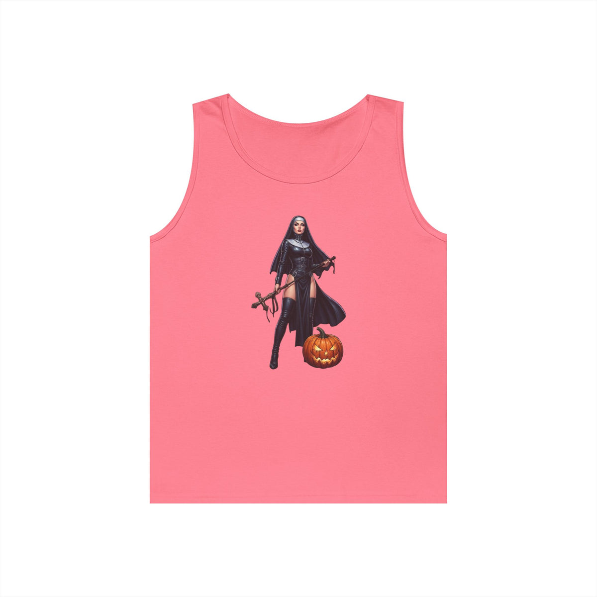 Color: Safety Pink | Sexy Halloween Nun Tank Top