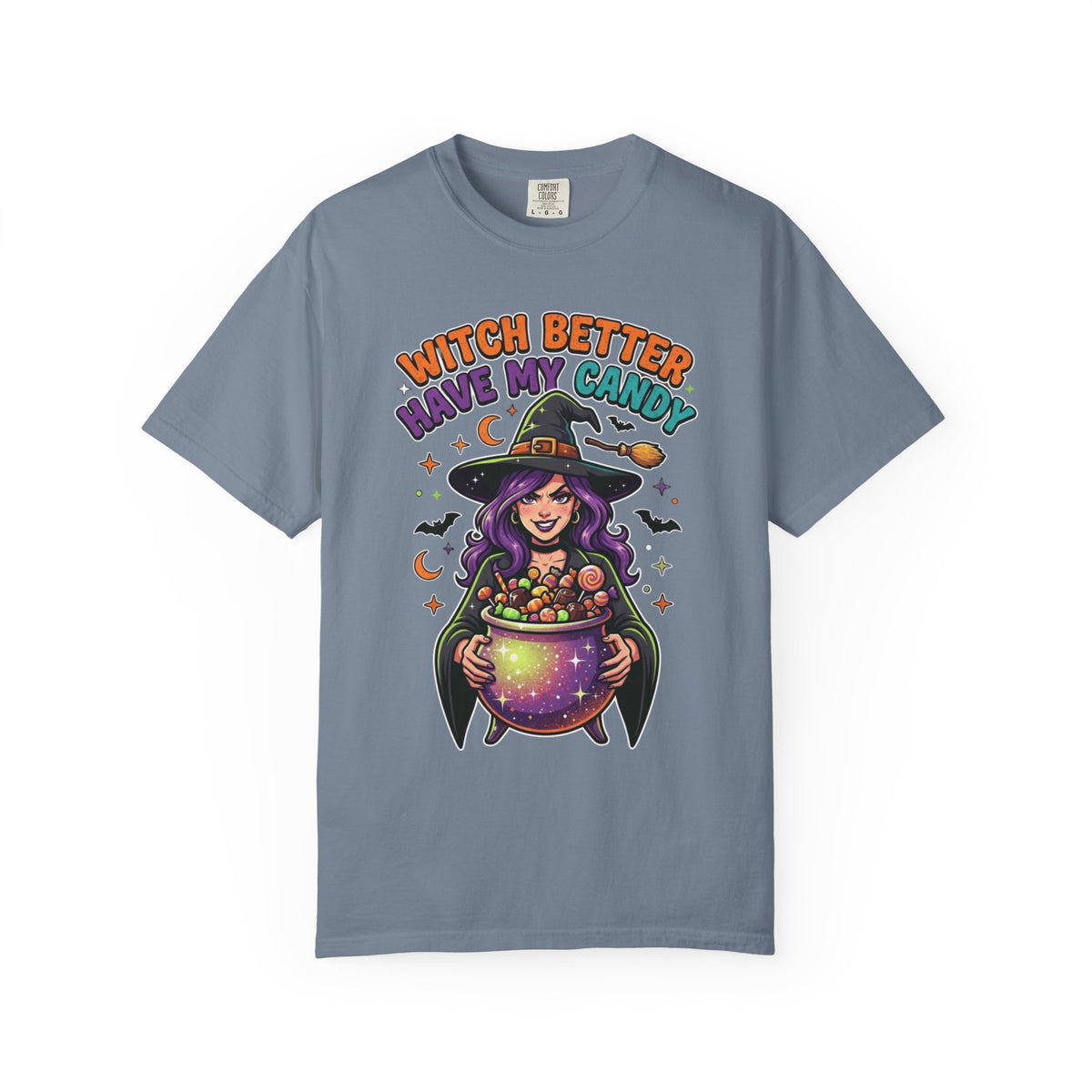 Color: Blue Jean | Witch Better Have My Candy Unisex Garment-Dyed Tee