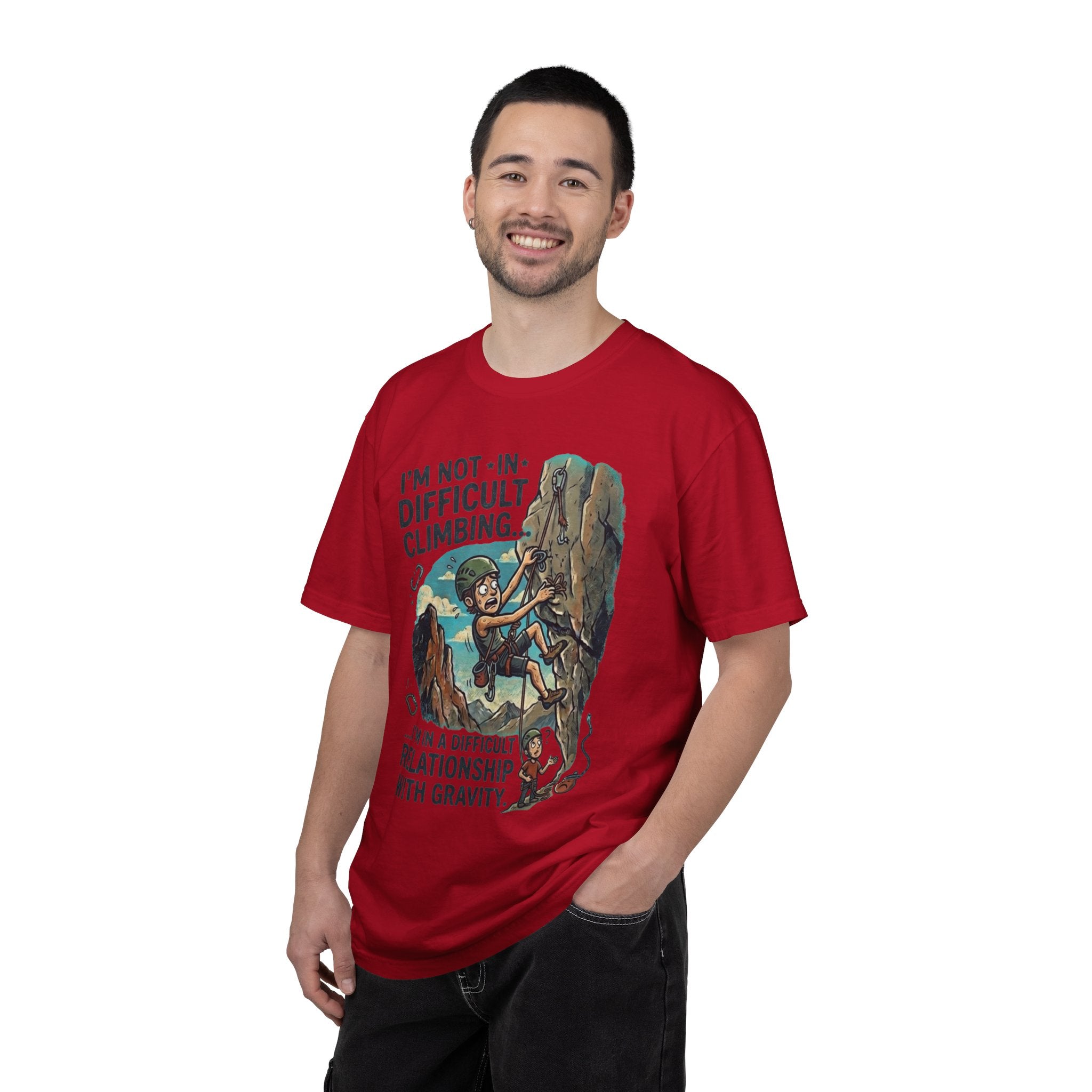 "Difficult Climbing" Unisex Garment-Dyed Tee