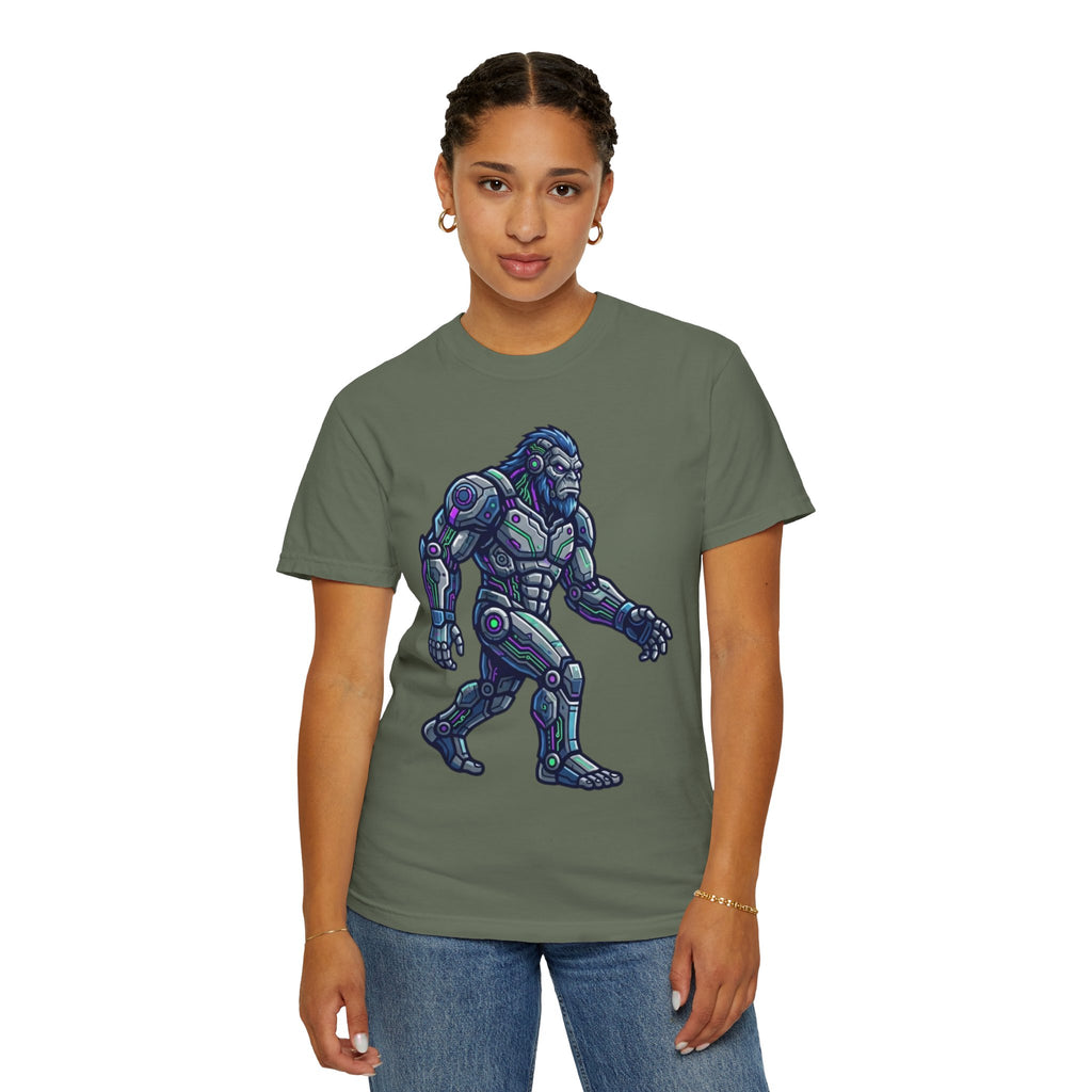 "Cyber Bigfoot" Unisex Garment-Dyed Tee