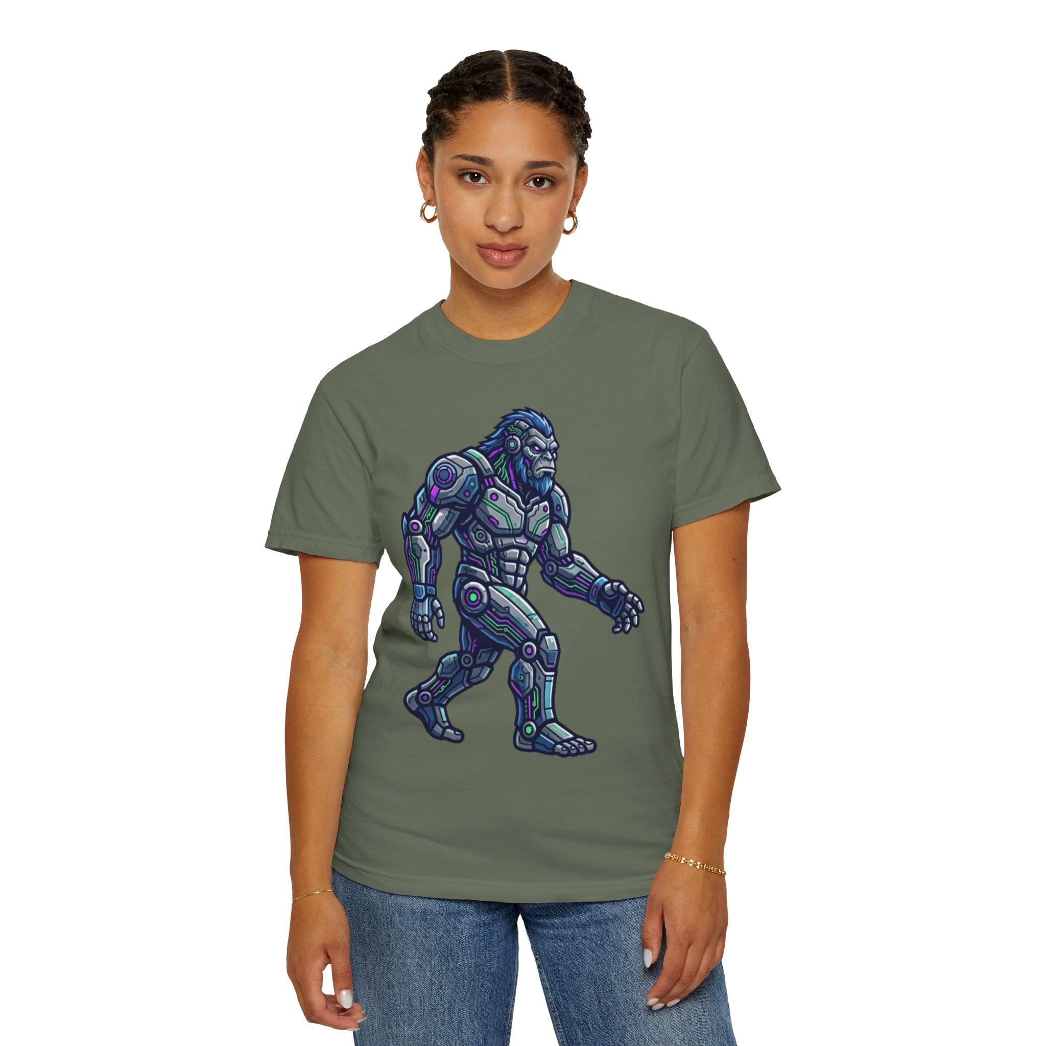 "Cyber Bigfoot" Unisex Garment-Dyed Tee