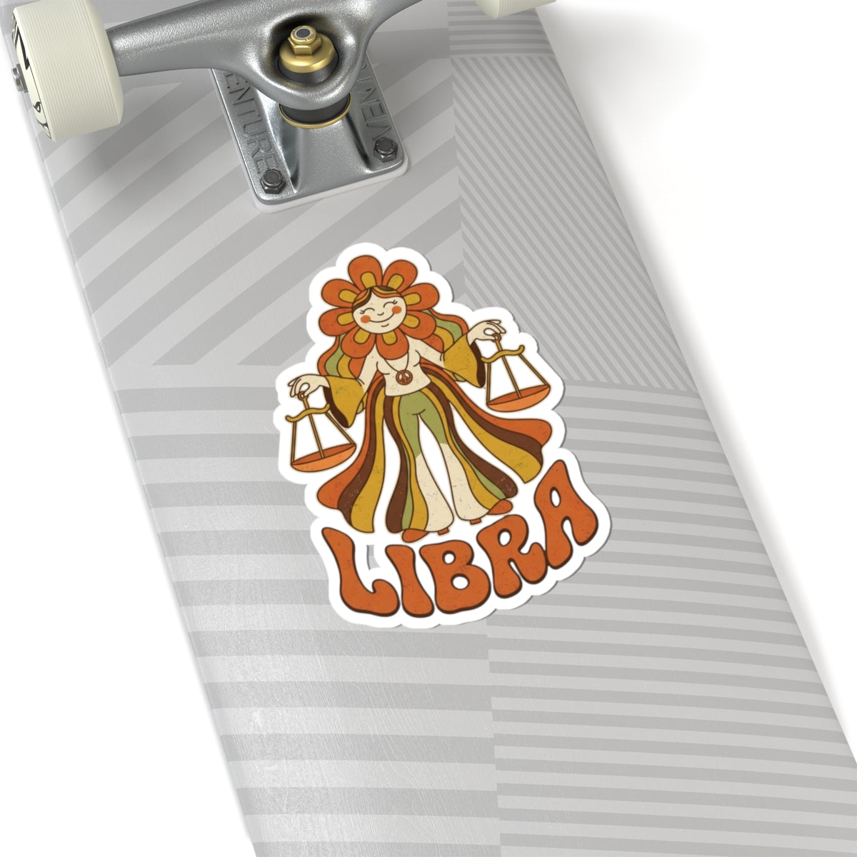 "Retro Mascot Groovy Libra" Sticker — Main