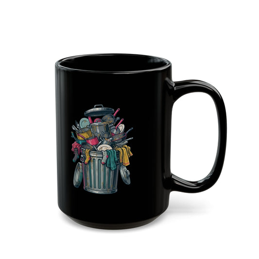 "Talk Dirty to Me" Black Ceramic Mug — Graphic