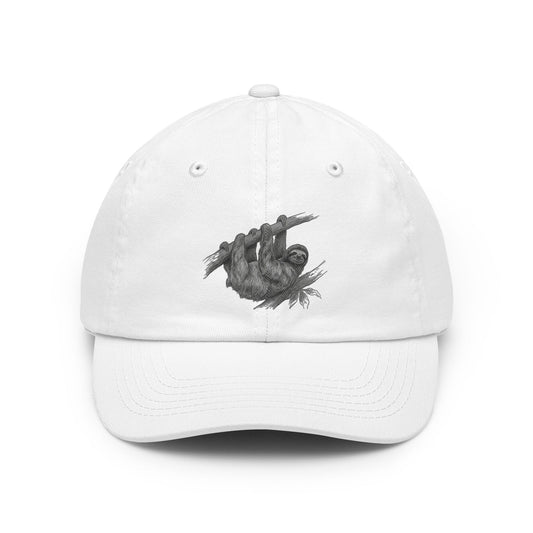Color: White | Pencil Sketch Art Sloth Dad Hat