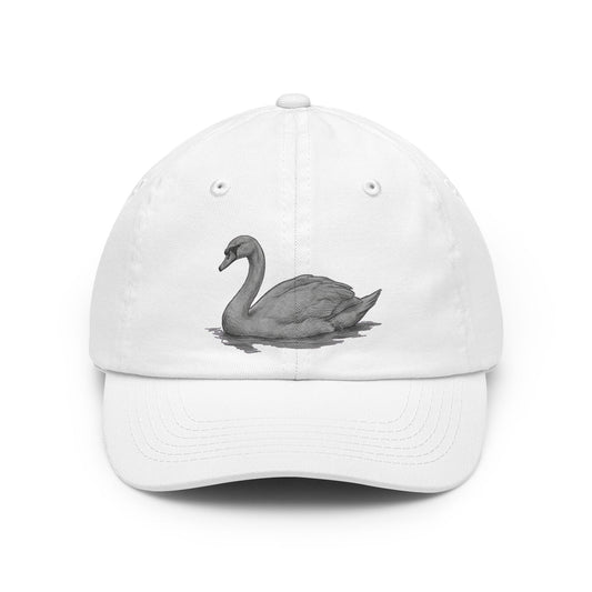 Color: White | Pencil Sketch Art Swan Dad Hat