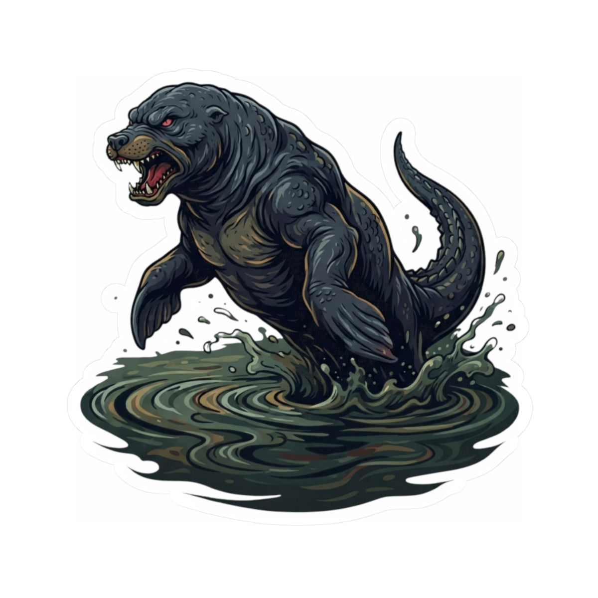 "Bunyip (Australian Aboriginal Mythology)" Sticker — Main