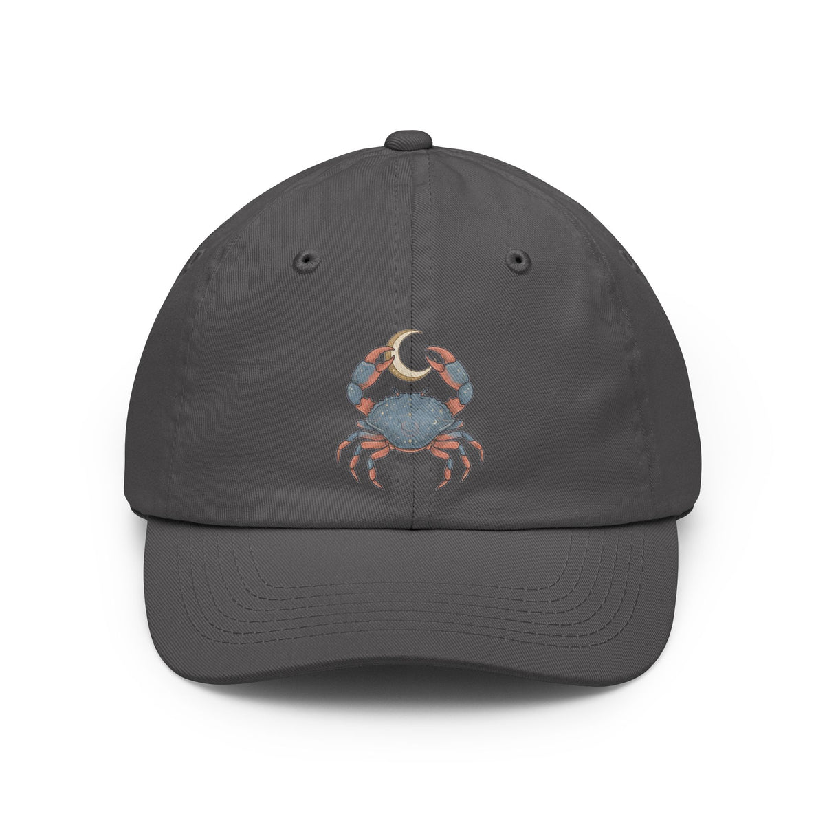 Color: Charcoal | Cancer The Moon Child Crab Dad Hat — Graphic