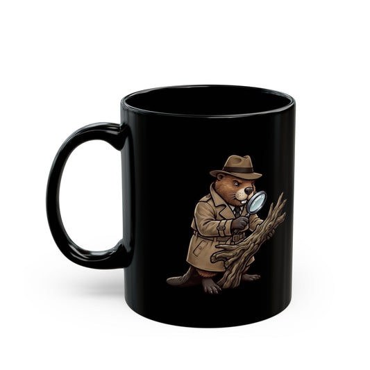 "I Know Hard Wood" Black Ceramic Mug — Graphic