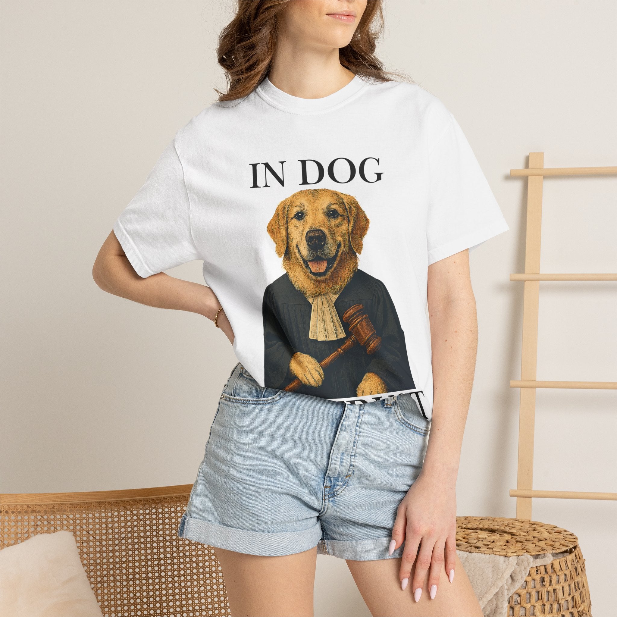 "In Dog We Trust (The Honorable Goldie)" Unisex Garment-Dyed T-shirt