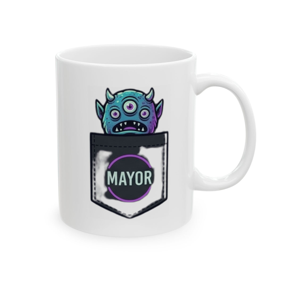 "Mayor Of Halloweentown" White Ceramic Mug — Graphic