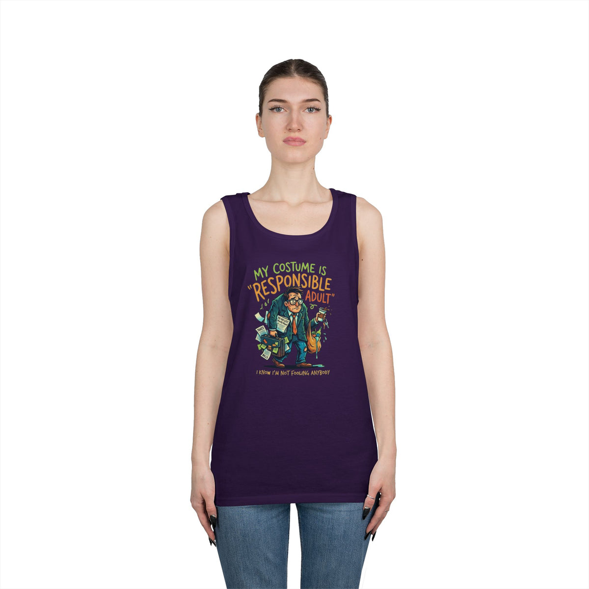 Color: Purple | Responsible Adult Costume Tank Top