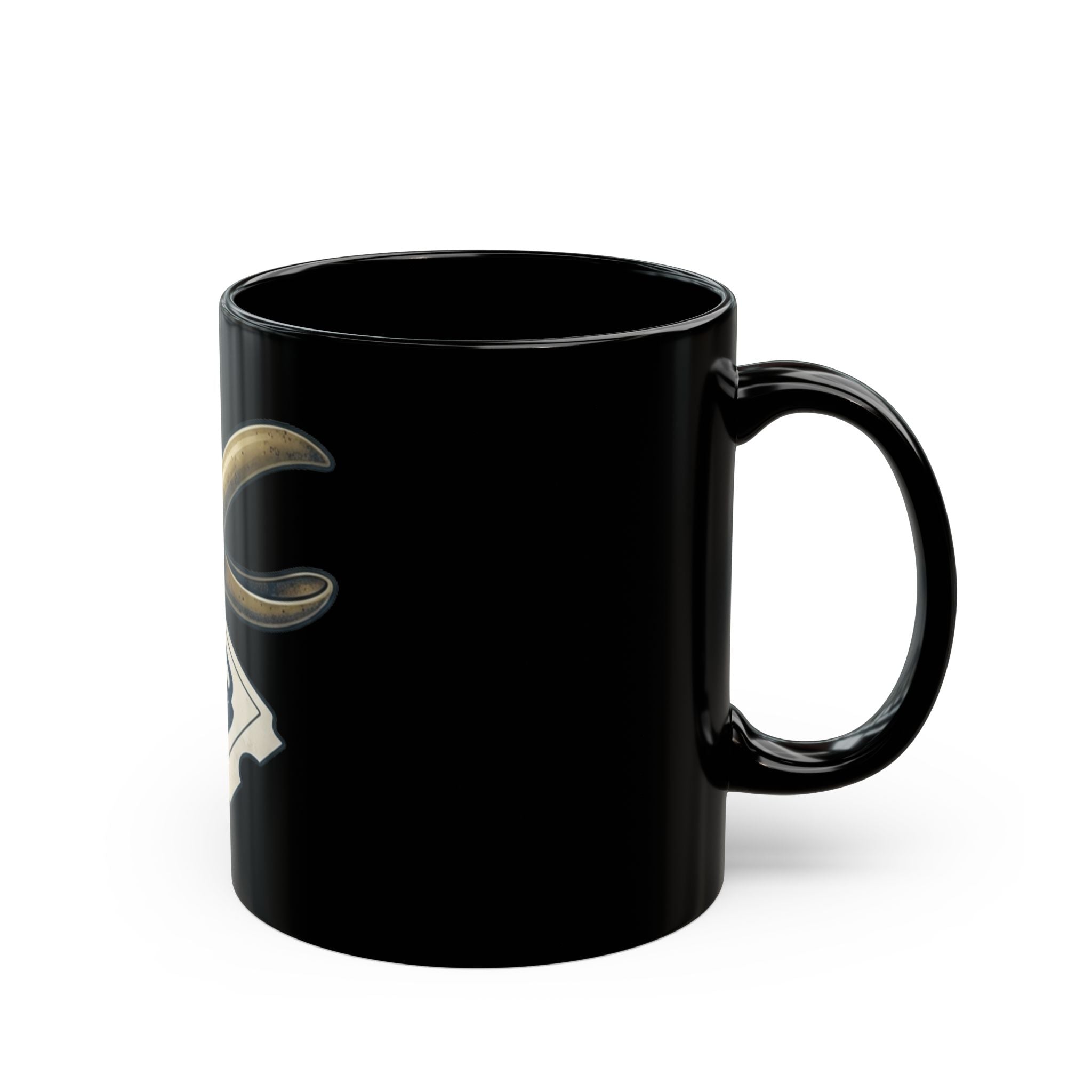 "One-Way Ticket Brewery" Black Ceramic Mug — Graphic