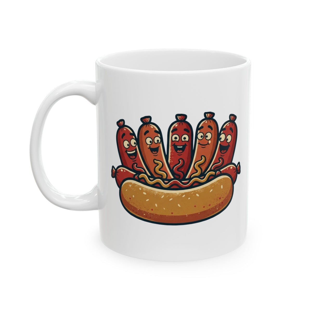 "Sausage Party" White Ceramic Mug — Graphic