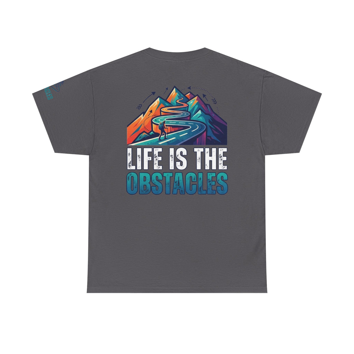 Color: Charcoal | Life Is The Obstacles Premium Graphic Tee
