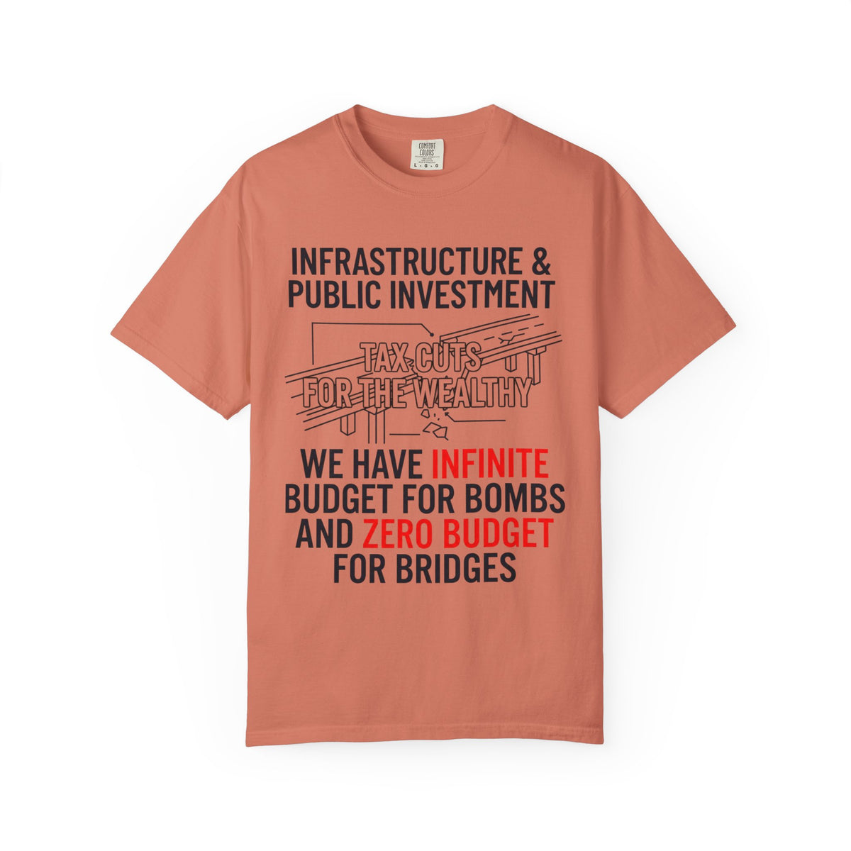 "Protest Series - Fix The Roads" Unisex Garment-Dyed Tee
