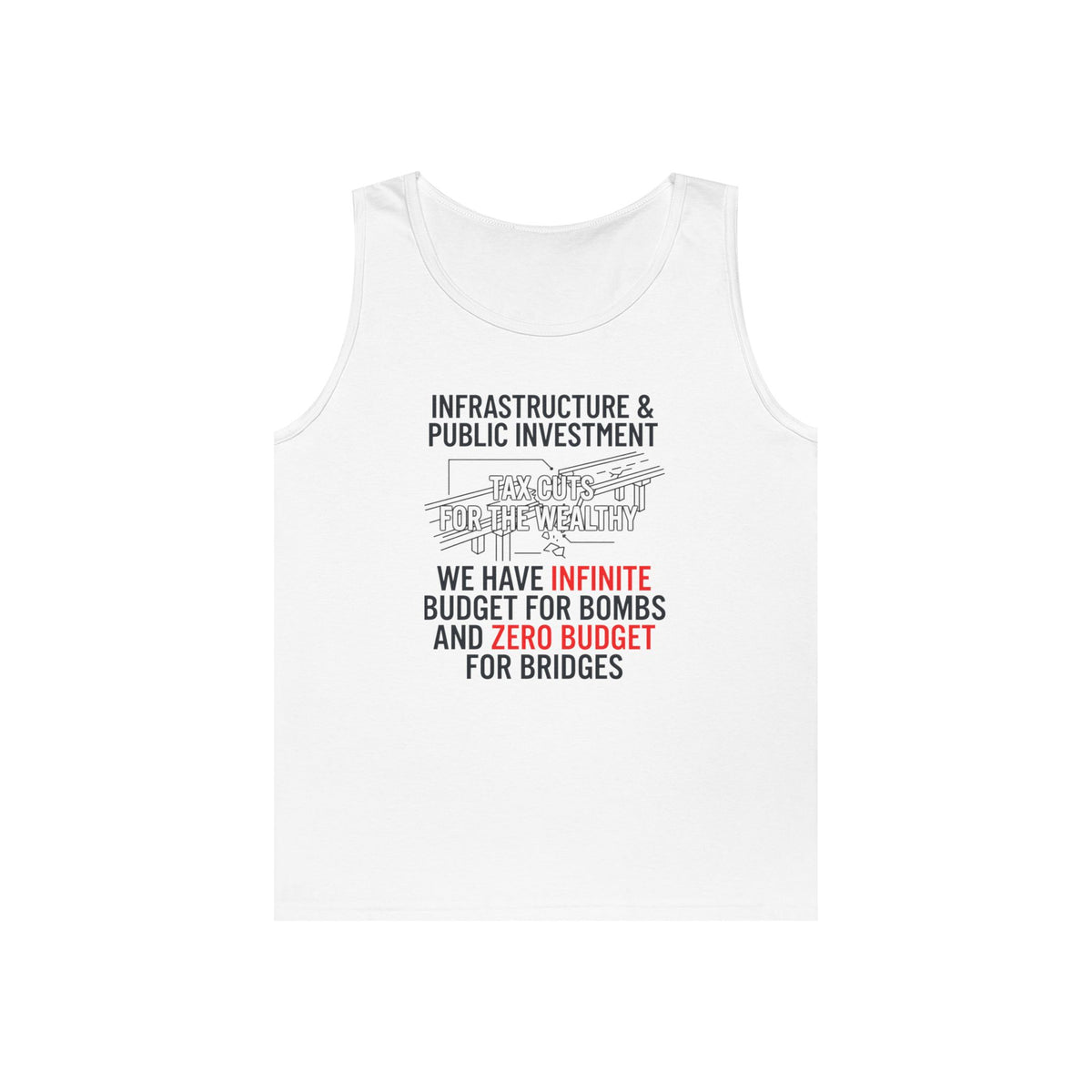 Color: White | Protest Series - Fix The Roads Tank Top