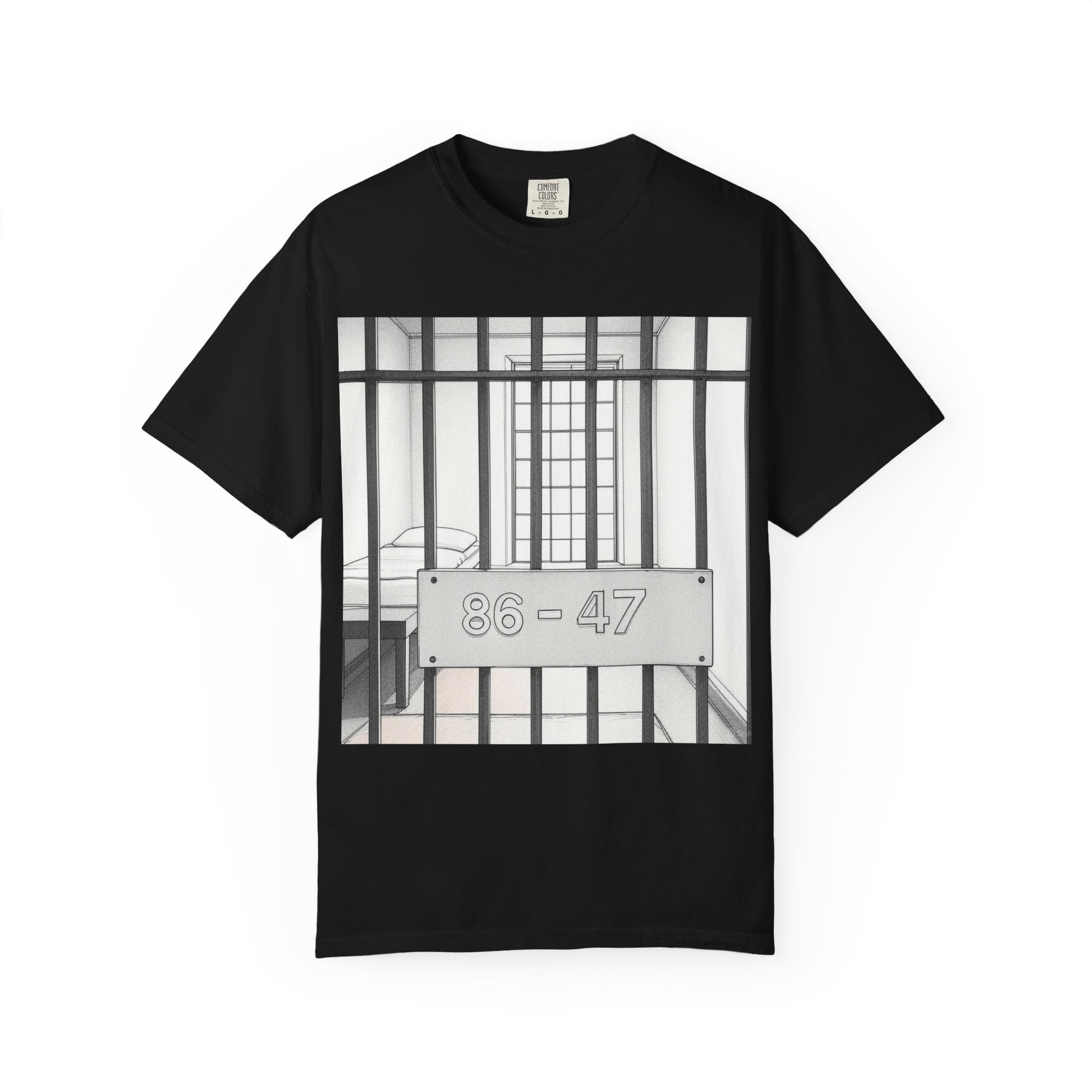 "86-47 Jail Cell" Unisex Garment-Dyed T-shirt