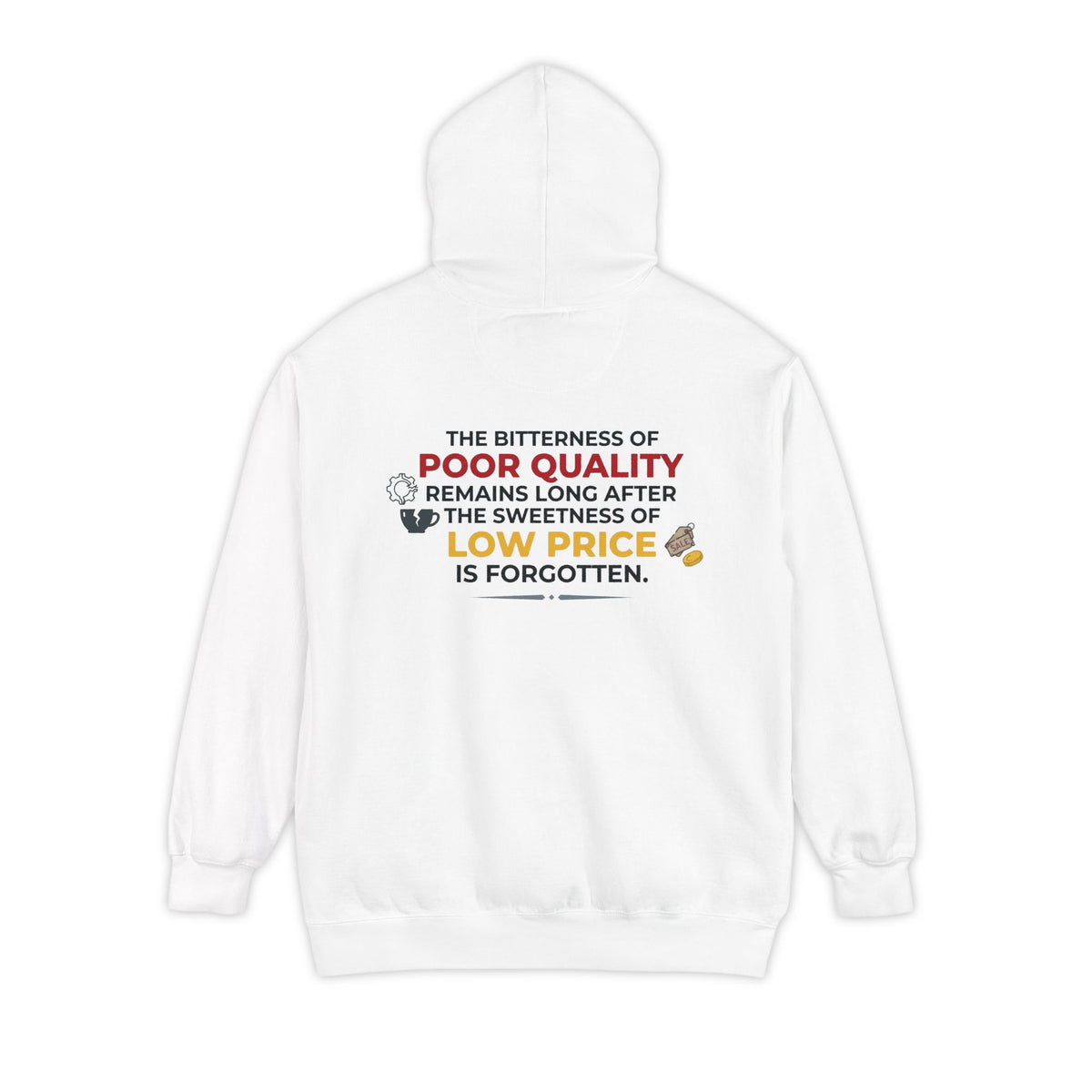 Color: White | Bitterness of Poor Quality Garment-Dyed Hoodie