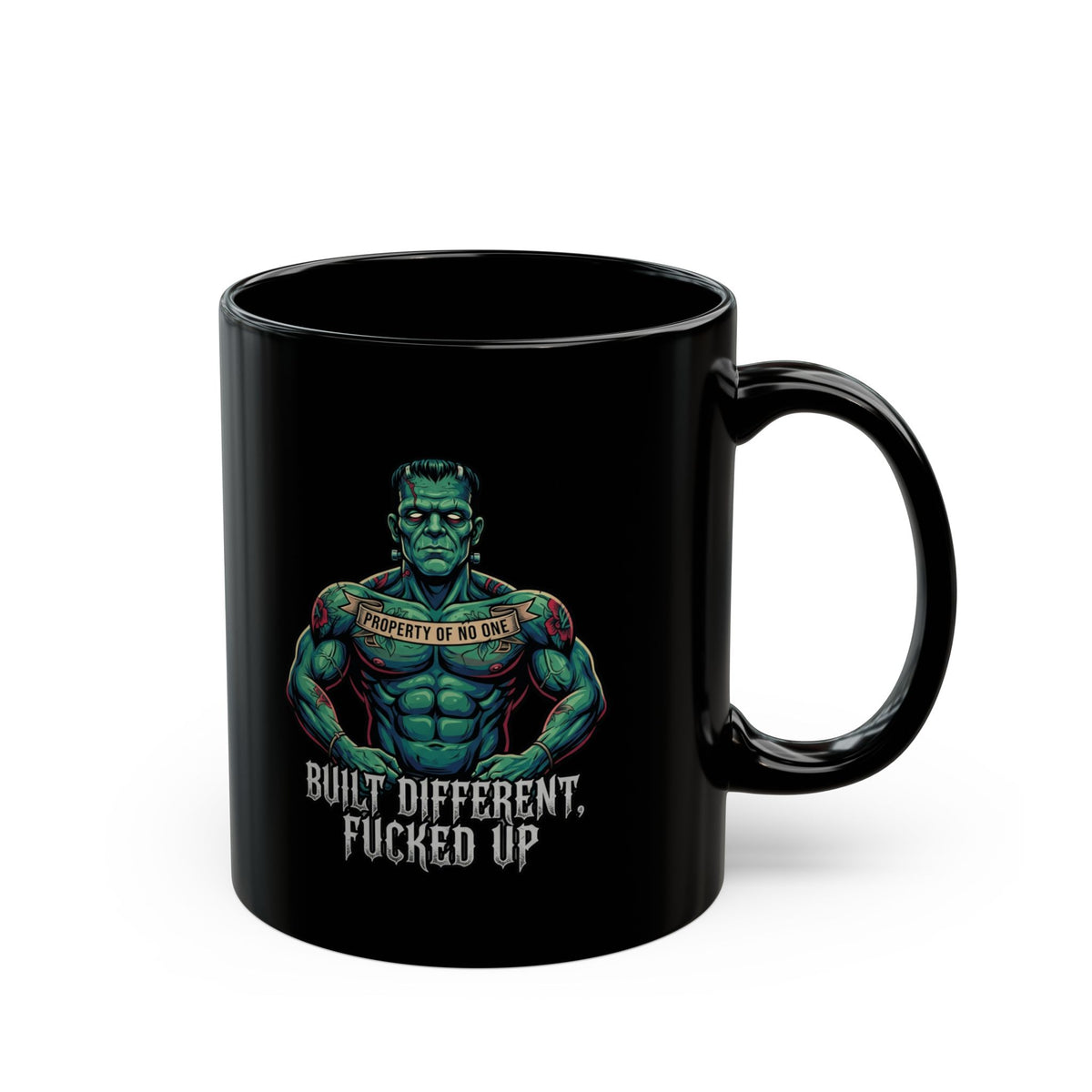 "Built Different" Black Ceramic Mug