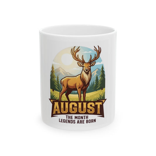 "August Legend" White Ceramic Mug