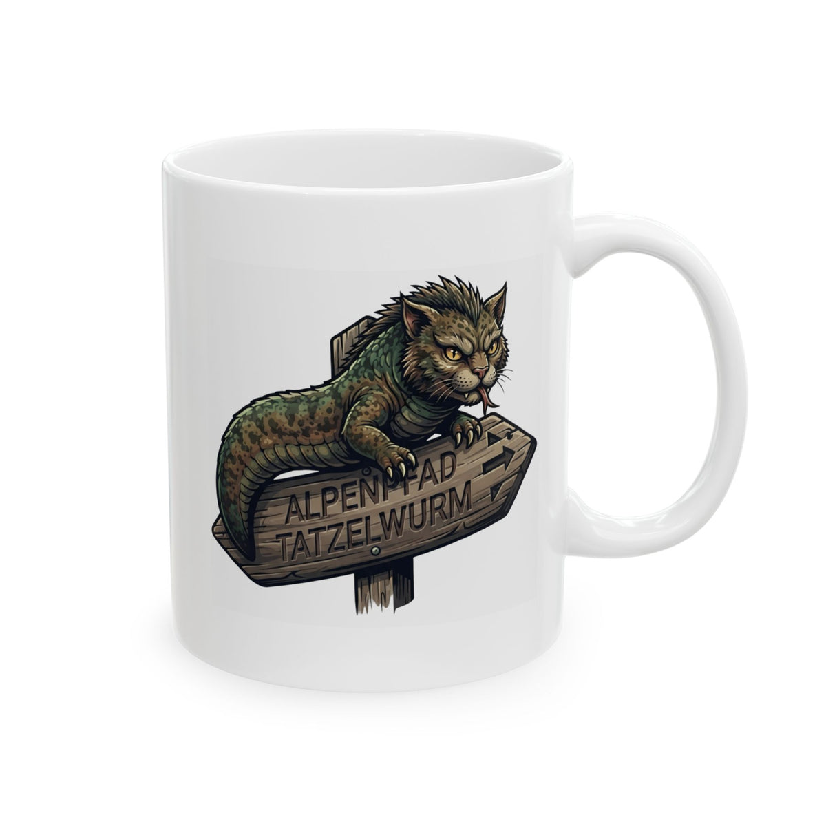 "Tatzelwurm (Alpine Europe)" White Ceramic Mug