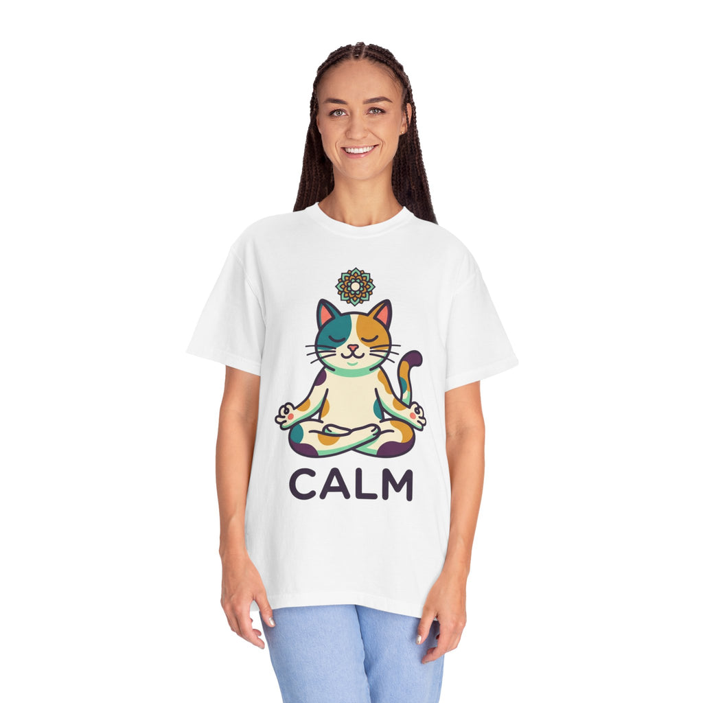 "Cat CALM" Unisex Garment-Dyed Tee