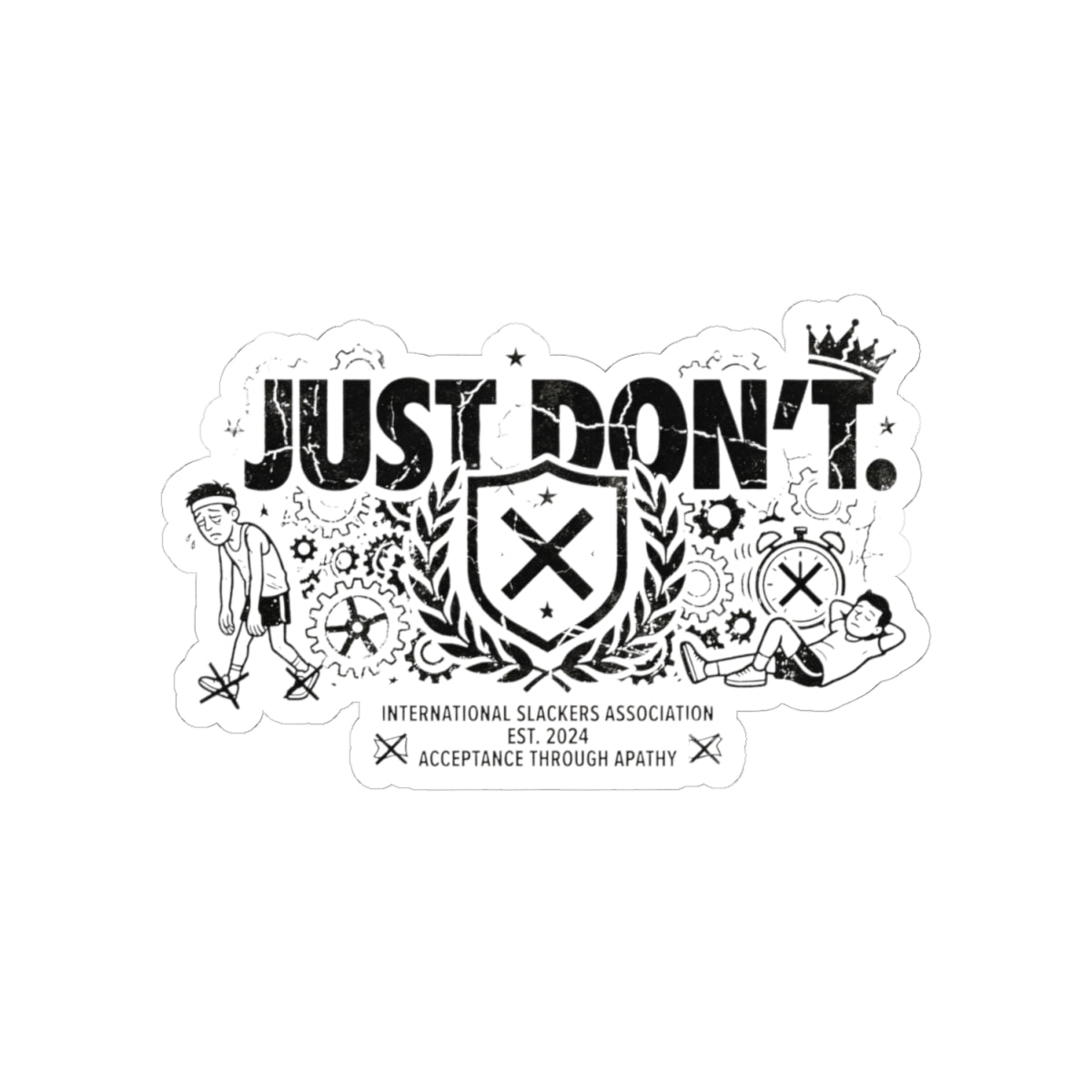 The Anti-Motivational Manifesto | Kiss-Cut Sticker — AttitudeShirts