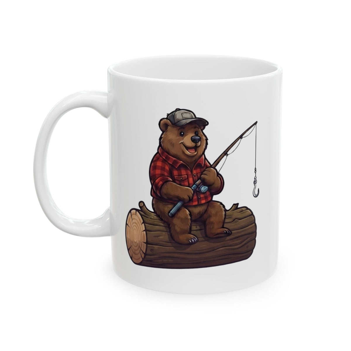 "Bear Master Baiter" White Ceramic Mug — Graphic