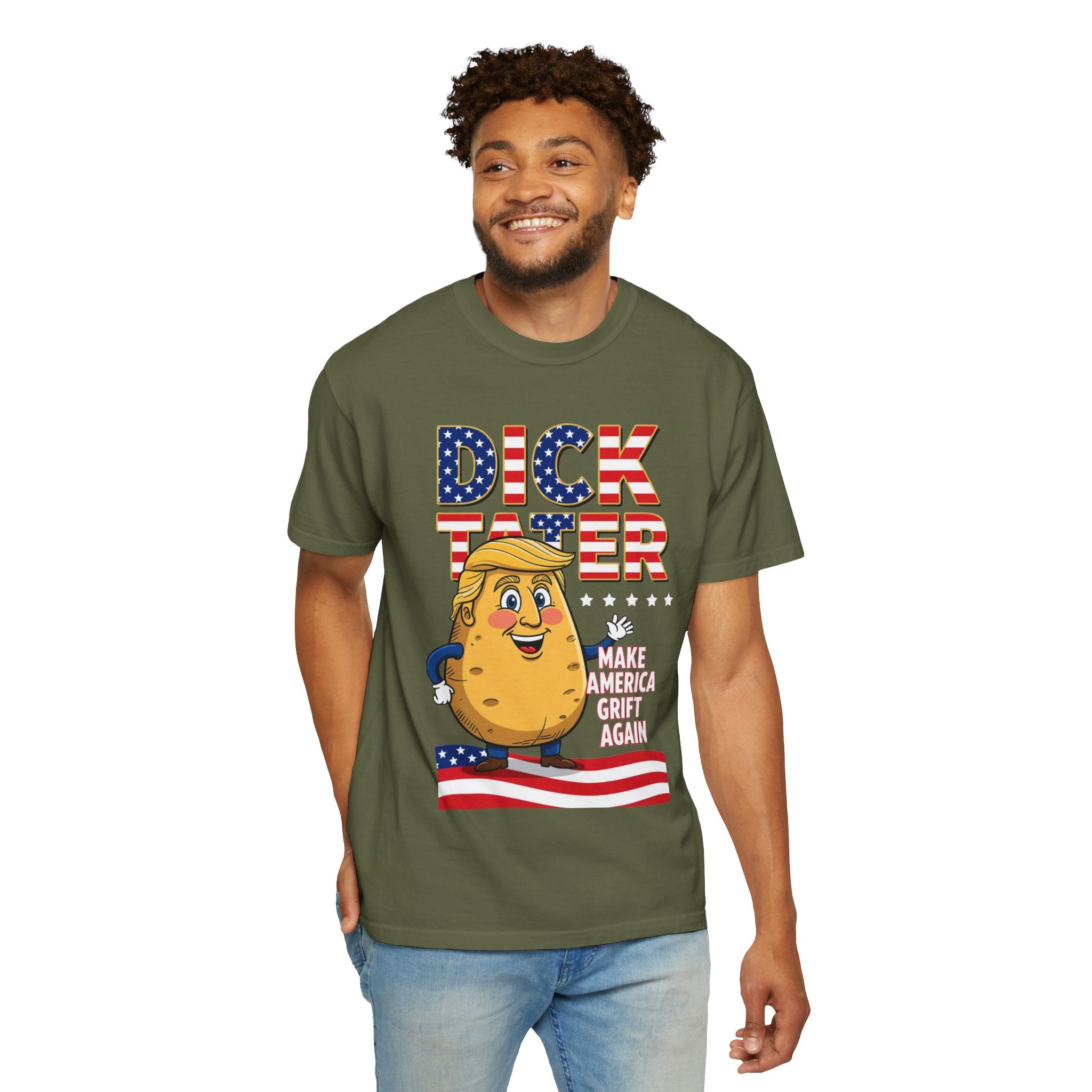 "The Dick Tater (Make America Grift Again)" Unisex Garment-Dyed T-shirt