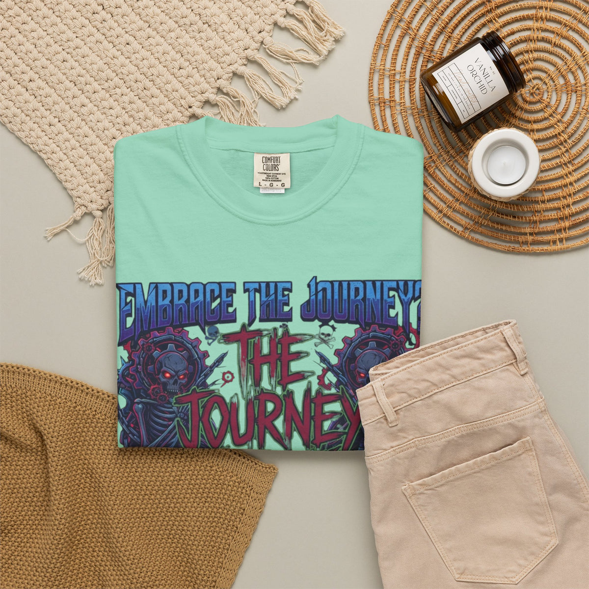 "Embrace the Journey - The Journey Sucks" Unisex Garment-Dyed Tee