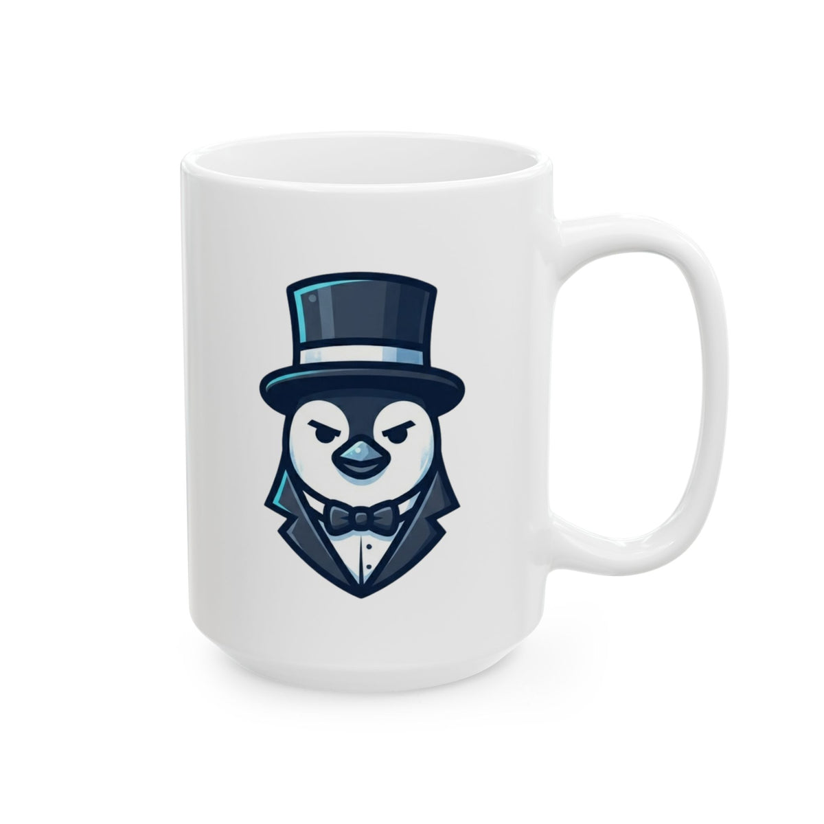 "Penguin Credible" White Ceramic Mug — Graphic