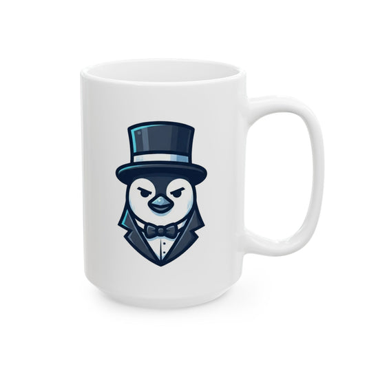 "Penguin Credible" White Ceramic Mug — Graphic