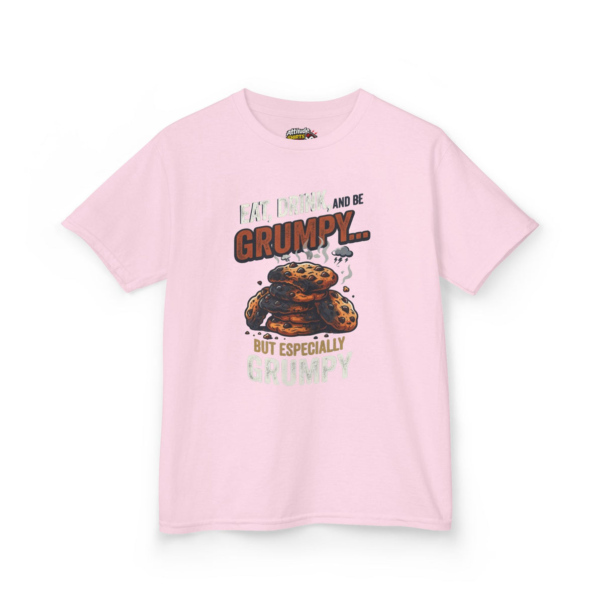 Color: Light Pink | Eat Drink And Be Grumpy Kids Tee