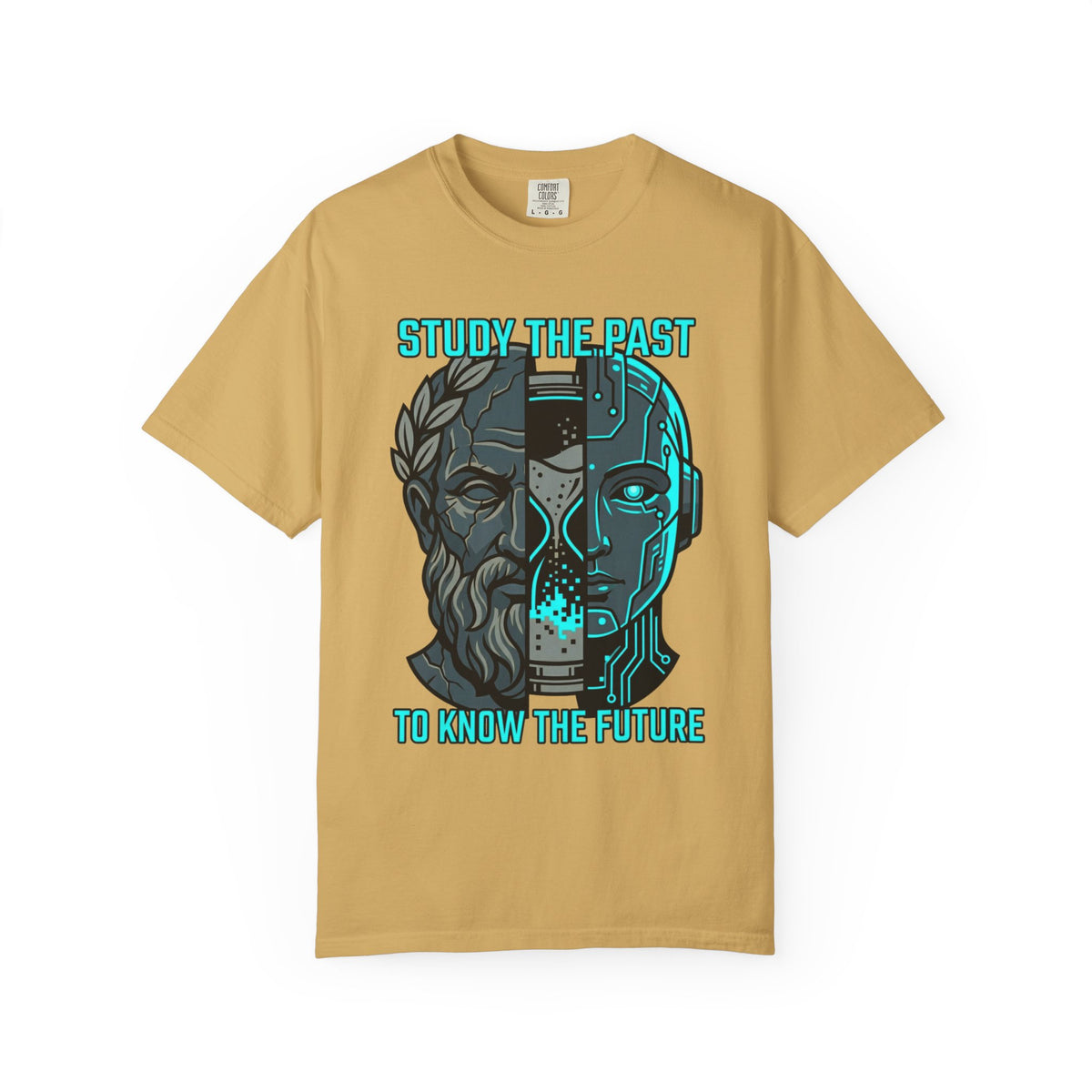 Color: Mustard | Study the Past Know the Future Unisex Garment-Dyed Tee