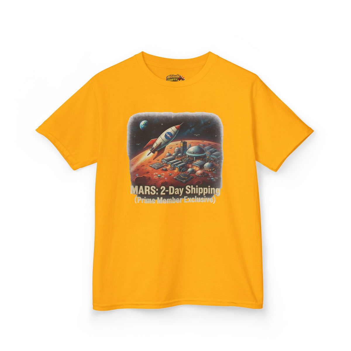 Color: Gold | Mars 2 Day Shipping Kids Tee