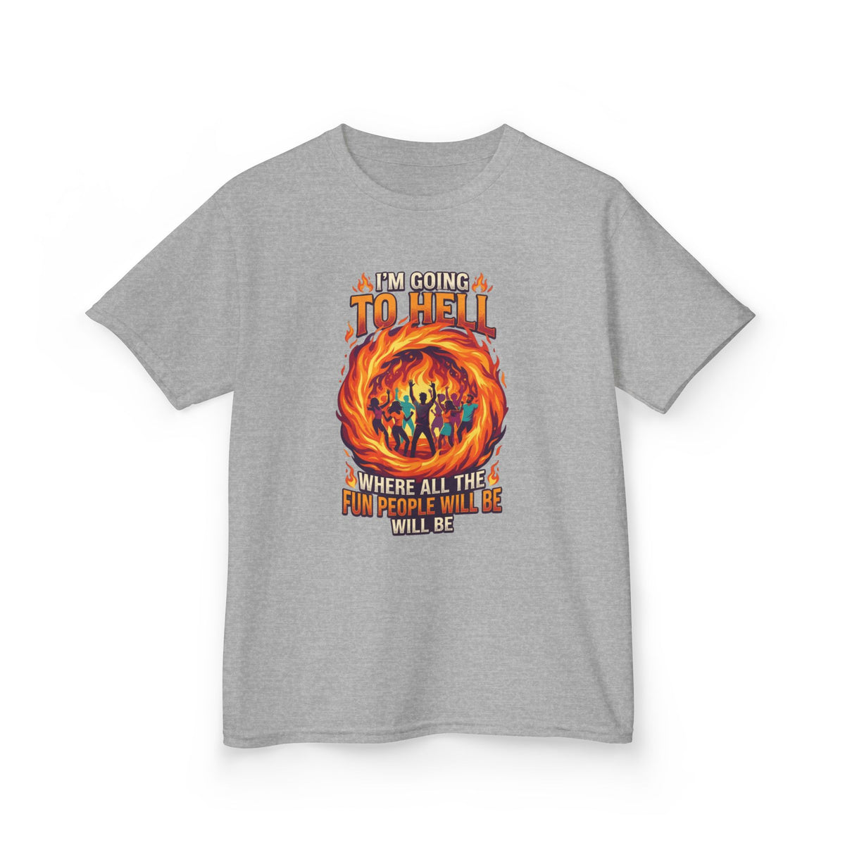 Color: Sport Grey | I'm Going to Hell Kids Tee