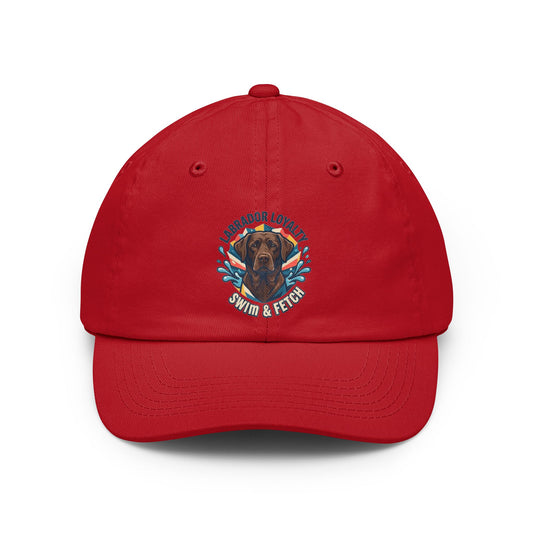 Color: Red | Labrador Loyalty Swim Fetch Dad Hat