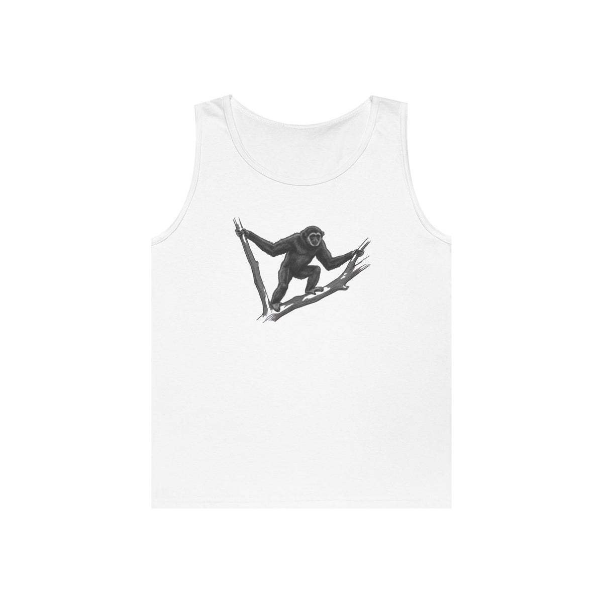 "Pencil Sketch Art Gibbon" Tank Top