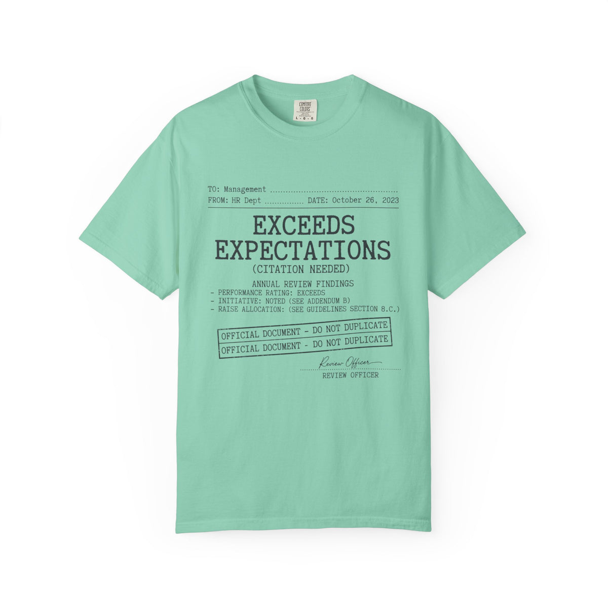 Color: Island Reef | Exceeds Expectations Unisex Garment-Dyed Tee