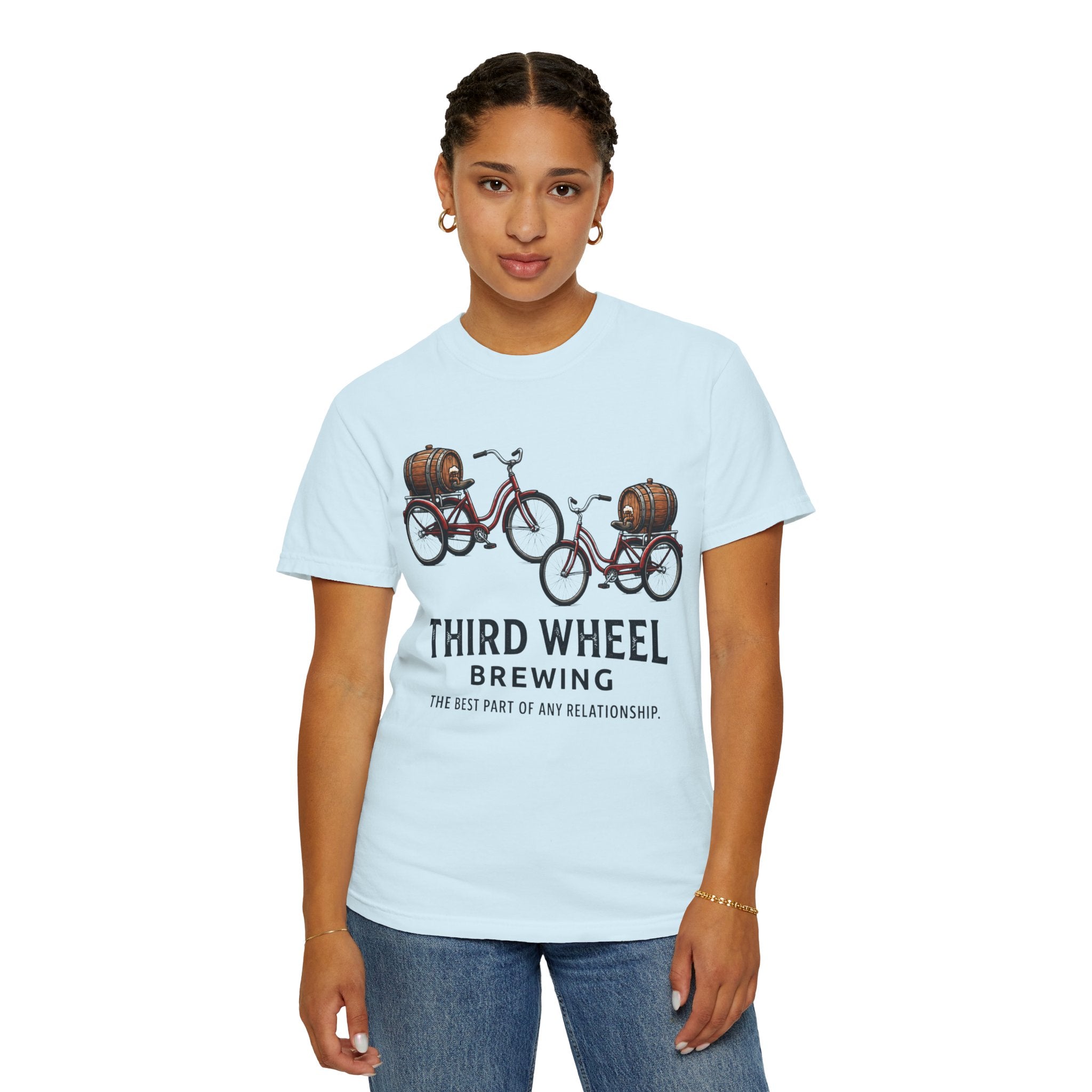 "Third Wheel Brewing" Unisex Garment-Dyed Tee