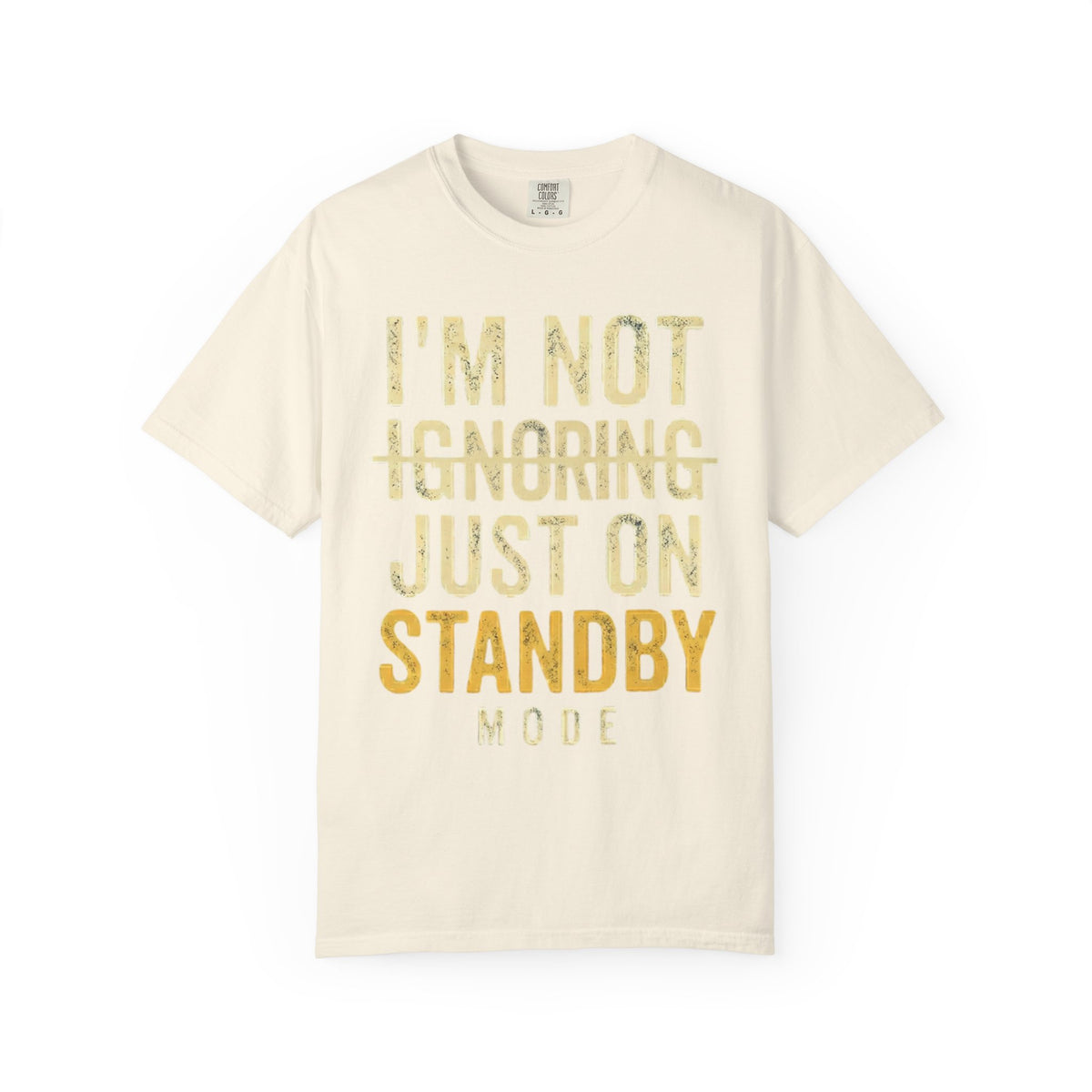 Color: Ivory | Standby Mode Unisex Garment-Dyed Tee