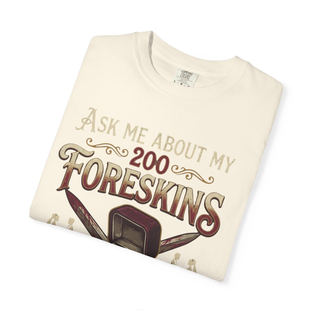 "Good Book Series 200 Foreskins" Unisex Garment-Dyed Tee