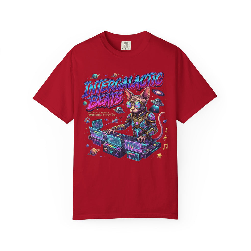 "Intergalatic Beats" Unisex Garment-Dyed Tee