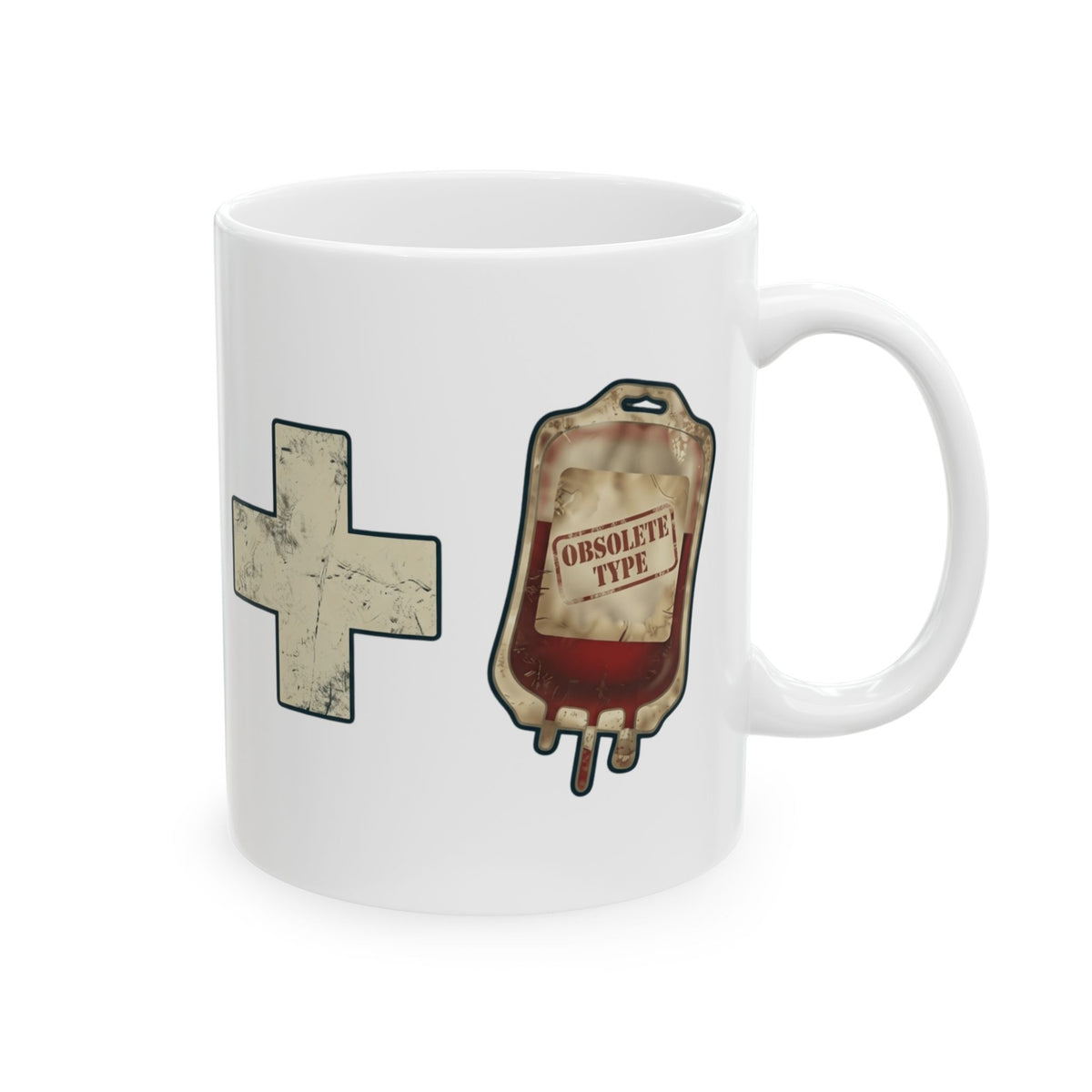 "Blood Type" White Ceramic Mug — Graphic