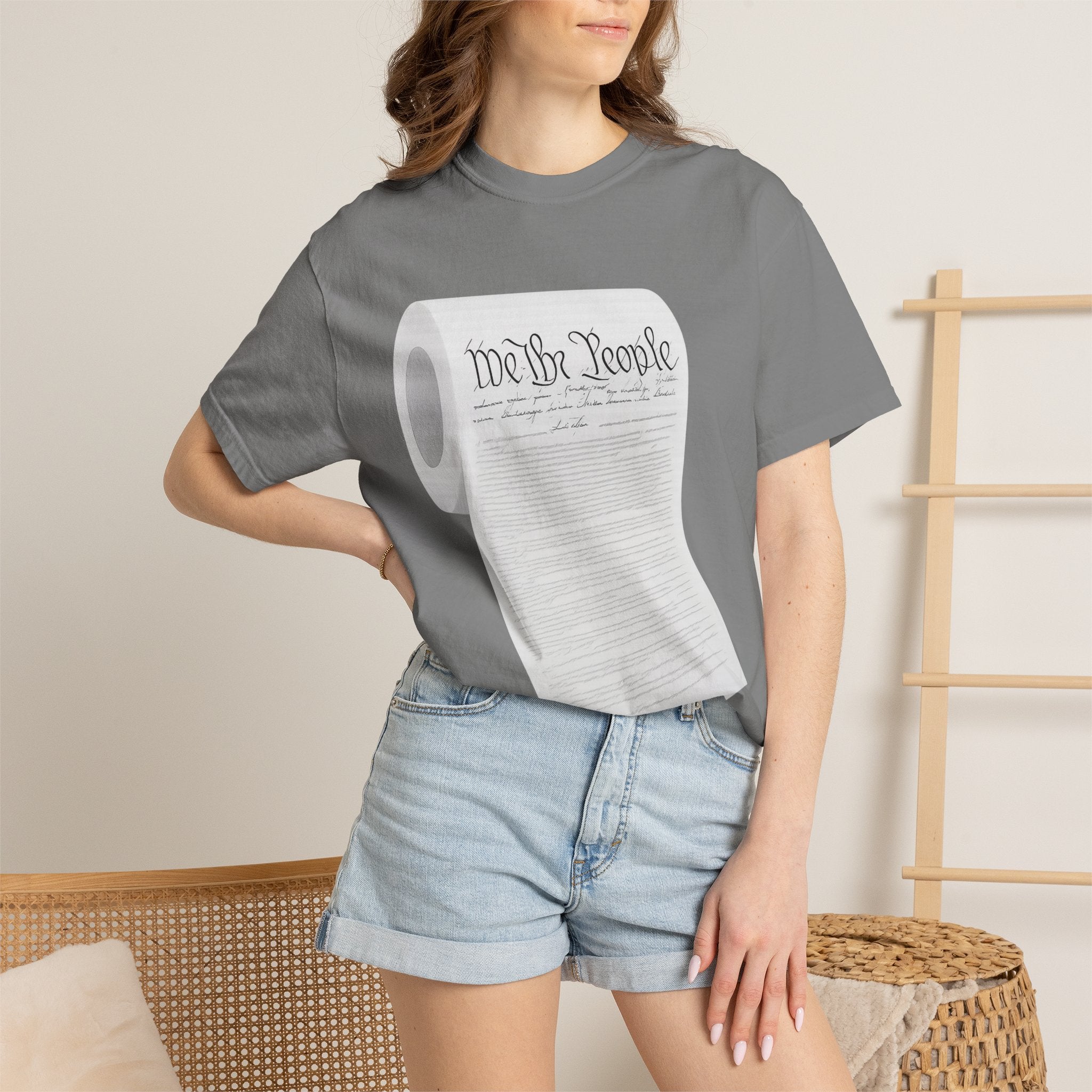 "Toilet Paper Constitution"  Unisex Garment-Dyed T-shirt