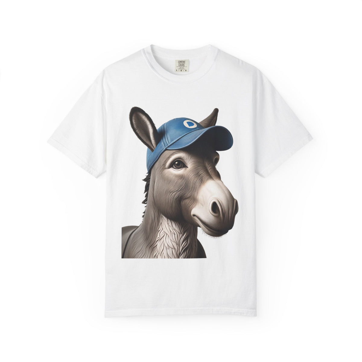 Color: White | The Party Animal (Blue Cap Edition) Unisex Garment-Dyed T-shirt