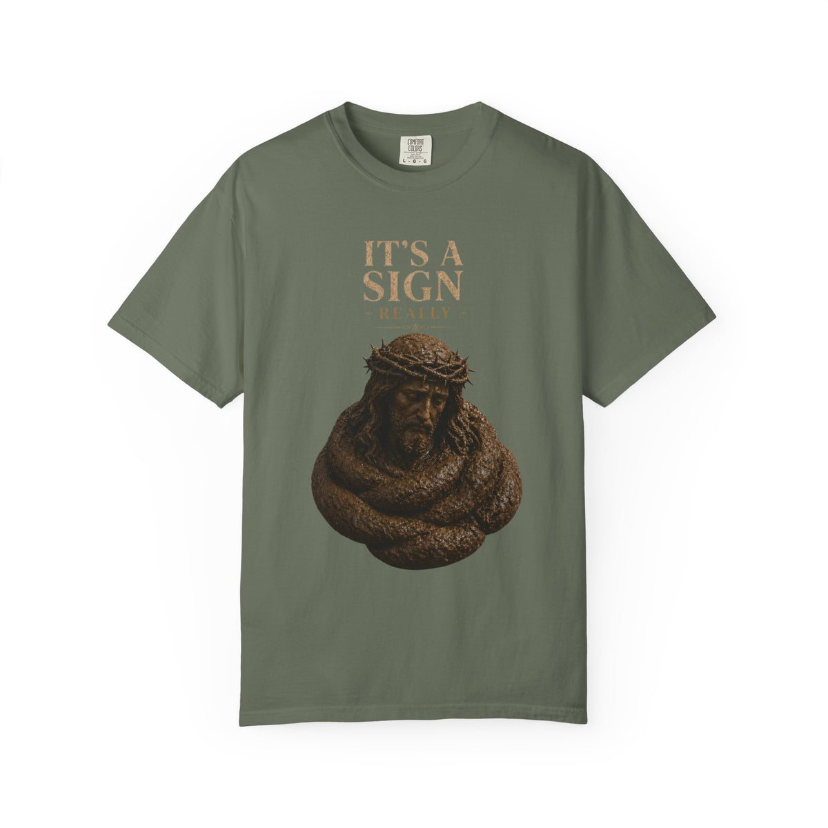 "Good Book Series It's a Sign - Really" Unisex Garment-Dyed Tee