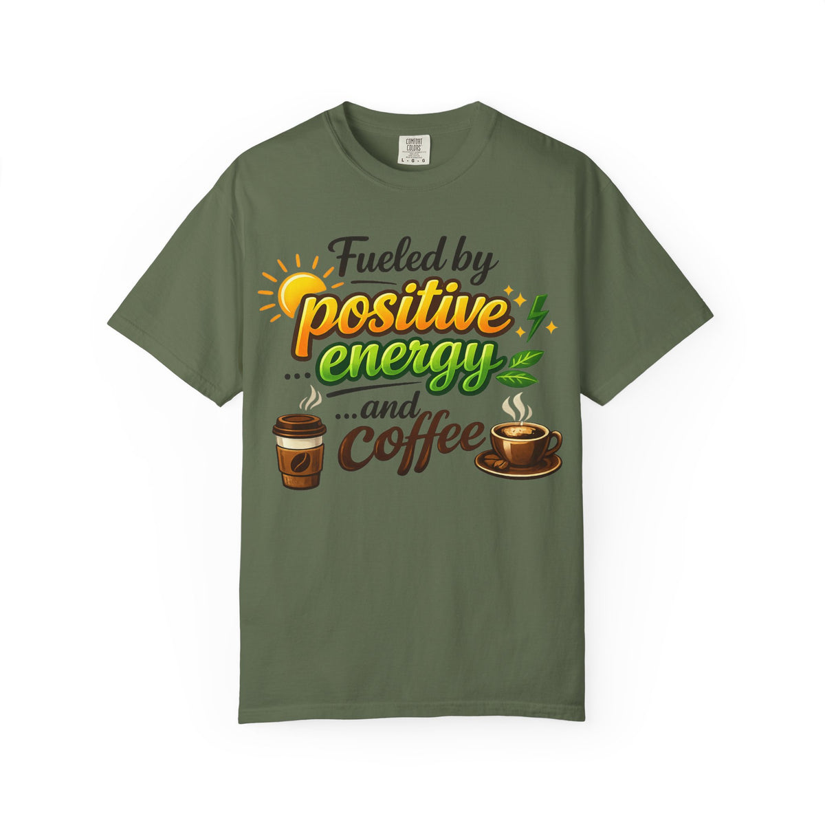 Color: Sage | The High-Voltage Morning Routine Unisex Garment-Dyed T-shirt