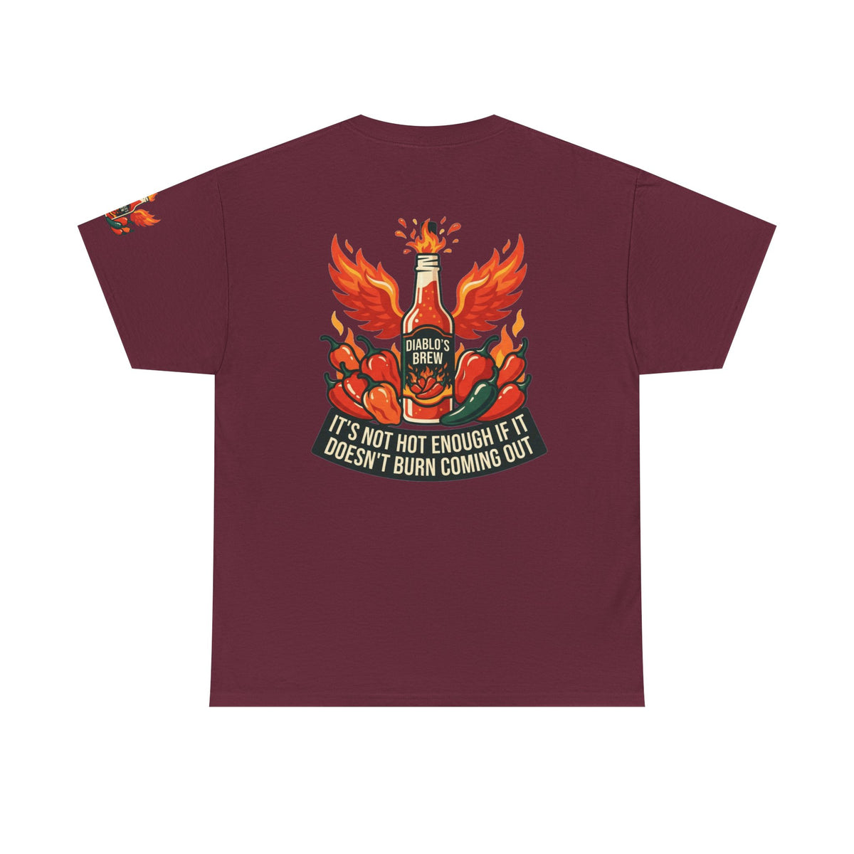 Color: Maroon | Burns Coming Out Premium Graphic Tee